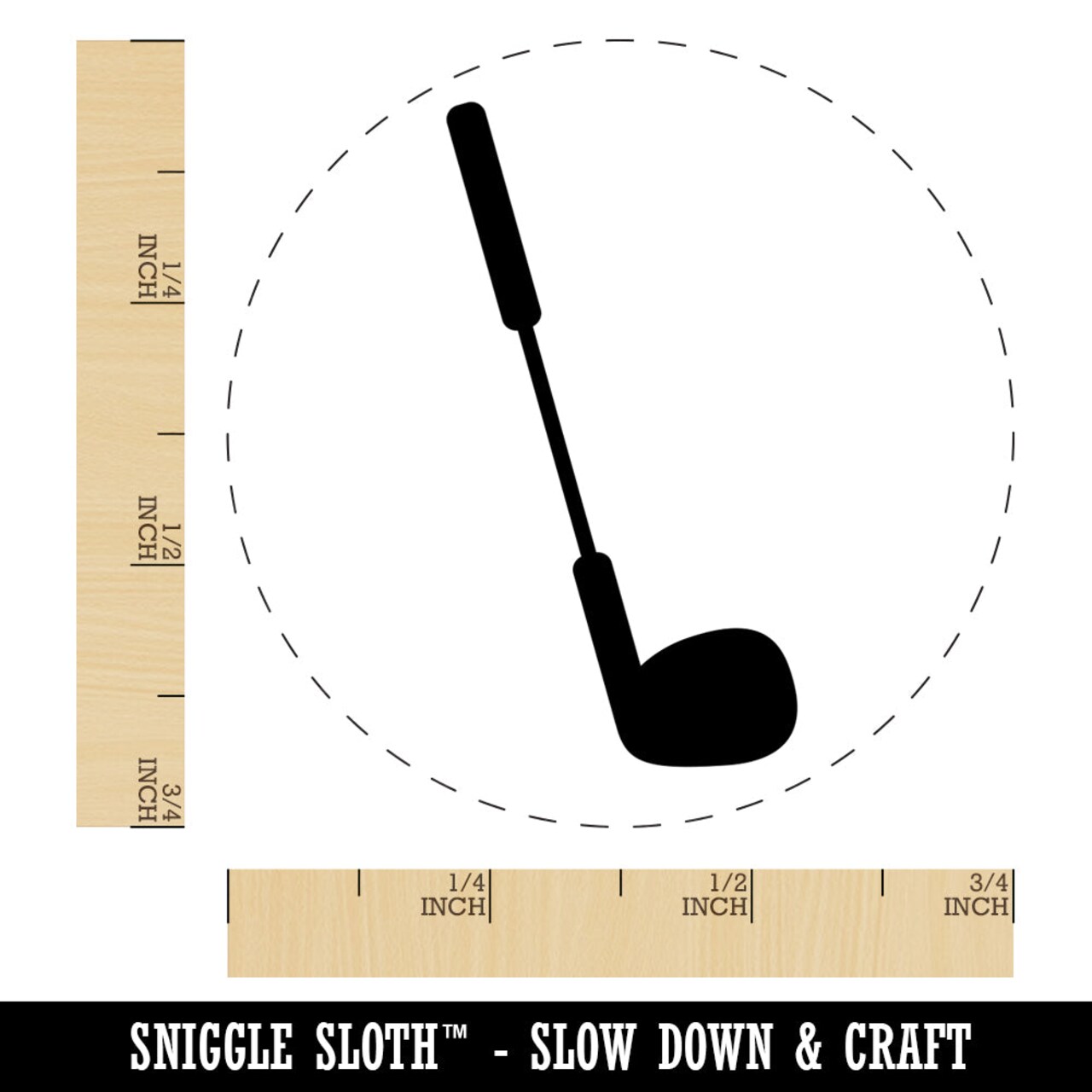 Golf Club Self-Inking Rubber Stamp for Stamping Crafting Planners